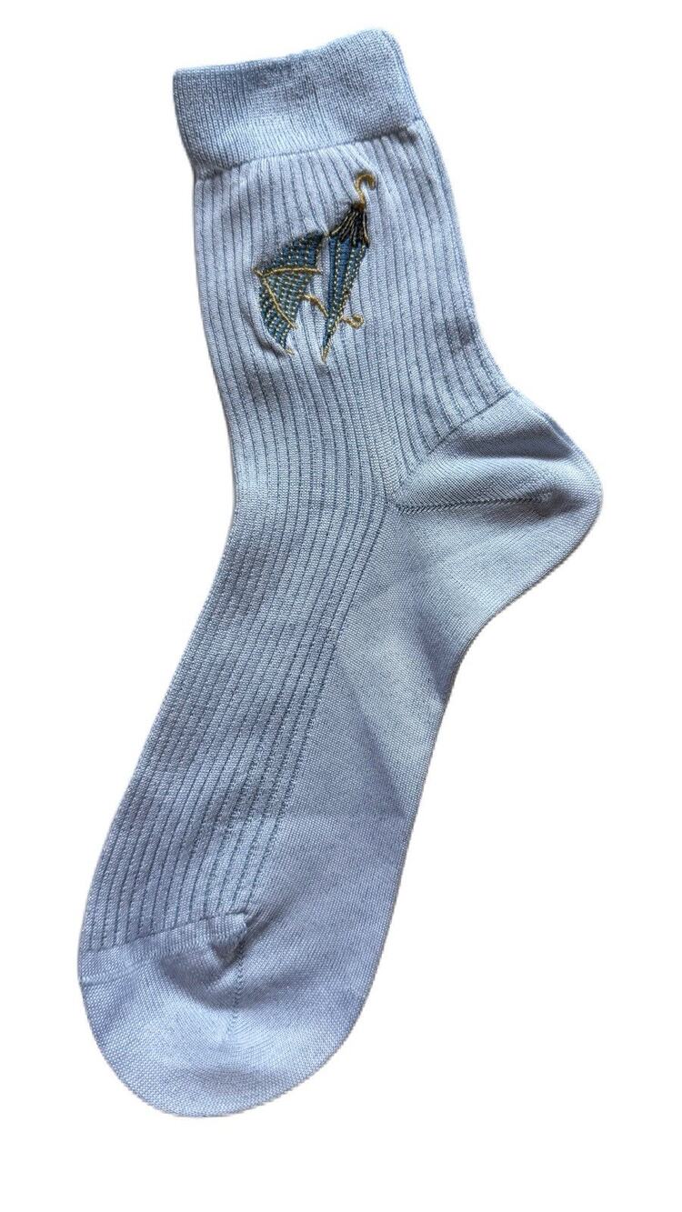 Maria La Rosa Embroidery Silk Socks New